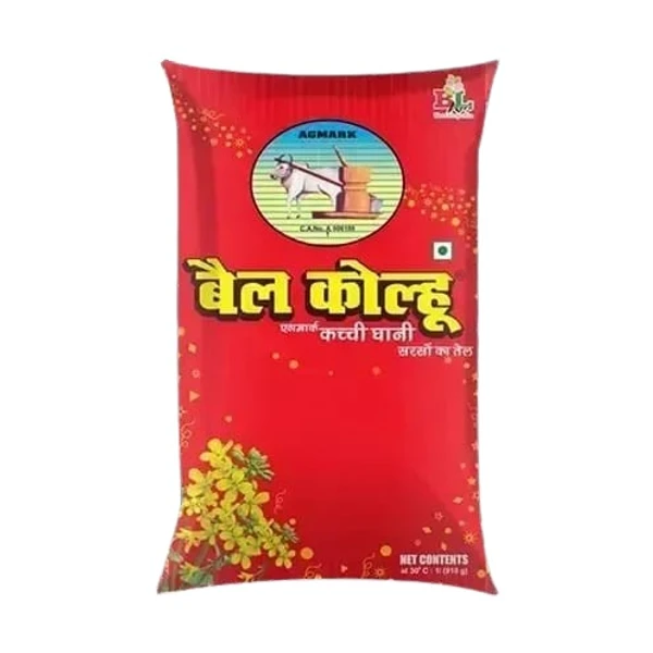 Bail Kolhu Kachi Ghani Oil - 1 ltr (Pouch)