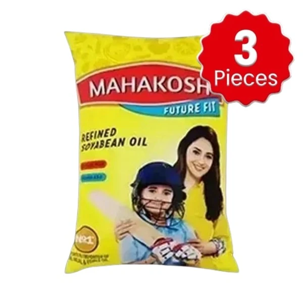 Mahakosh Soyabean Oil (Pouch) - 1 ltr X 3