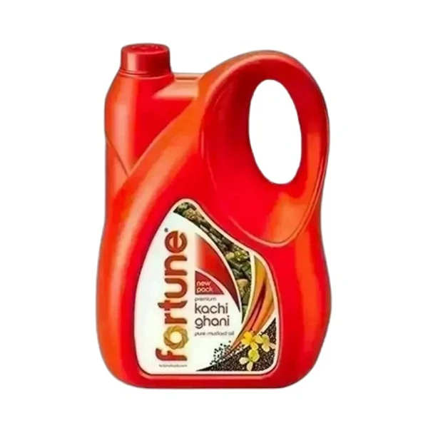 Fortune Kachi Ghani Mustard Oil - 5 ltr - 5 ltr, Non-returnable