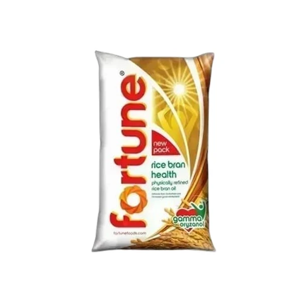 Fortune Rice Bran Health Oil Pouch - 1 ltr - 1 ltr, Non-returnable