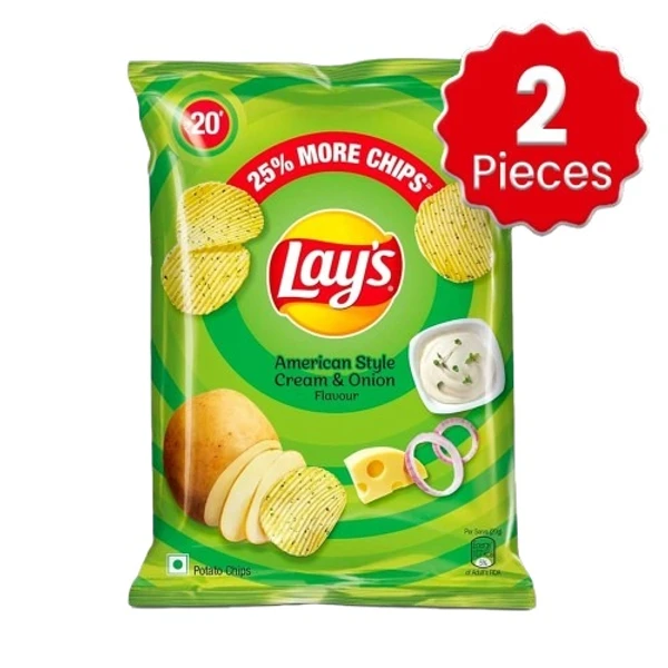 Lays American Style Cream & Onion - 50 gm x 2