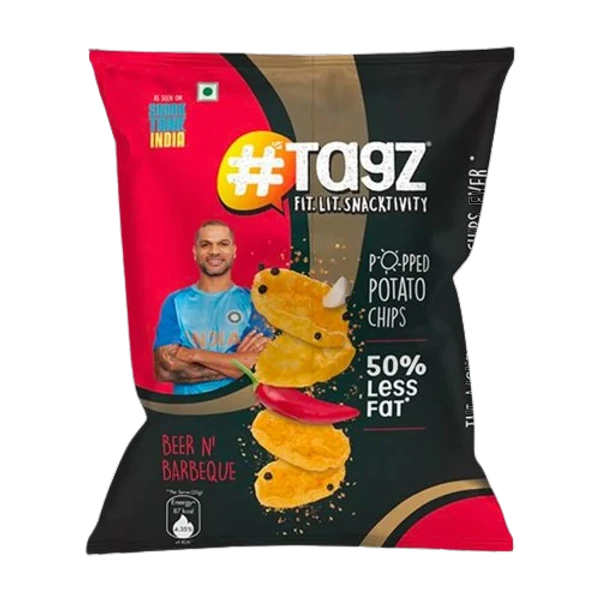 Tagz Popped Potato Chips - Beer n Barbeque 25 g
