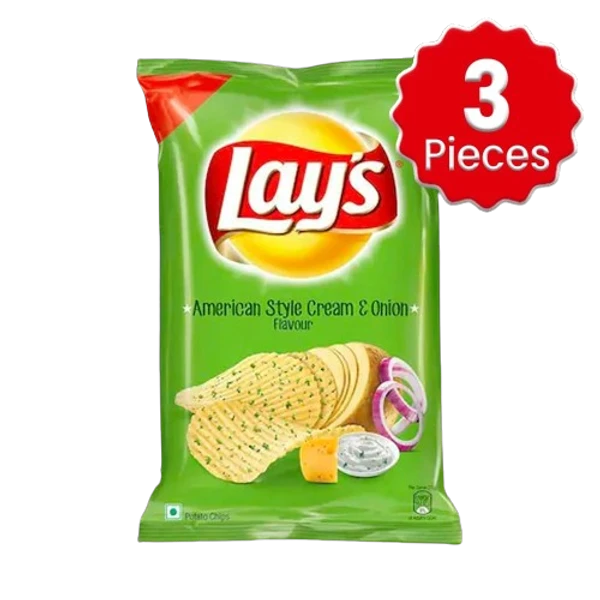 Lays American Style Cream & Onion - 73 gm x 3