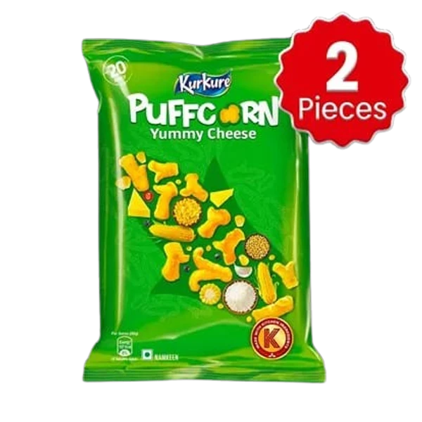 Kurkure Puffcorn Yummy Cheese Crisp - 55 gm x 2