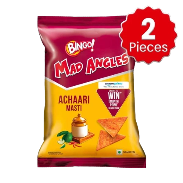 Bingo Mad Angles Achaari Masti Namkeen - 66 gm x 2
