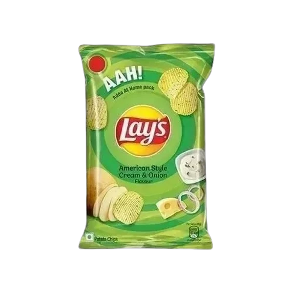 Lays American Style Cream & Onion Flavour Potato Chips - 90 gm