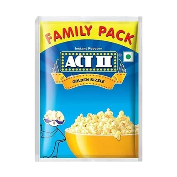 Act II Golden Sizzle Instant Popcorn - 90 gm + 30 gram extra