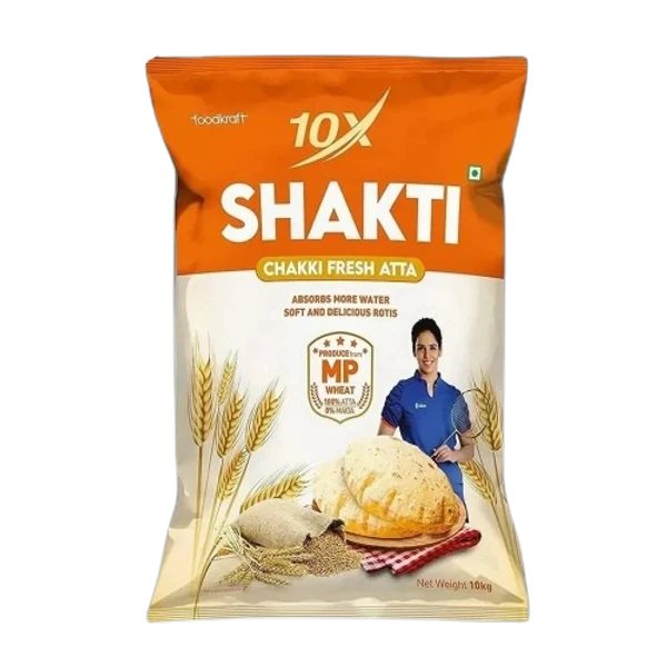 10X Shakti Chakki Fresh Atta - 10 kg