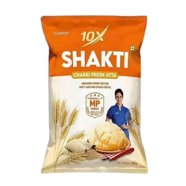 10X Shakti Chakki Fresh Atta - 10 kg - 10 Kg