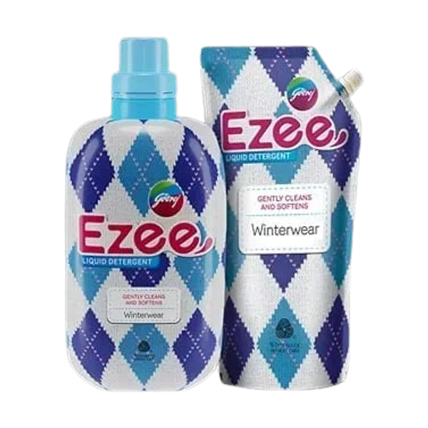 Godrej Ezee Liquid Detergent for Winter Wear - 2 kg ( 1 Kg Bottle + 1 Kg Refill)