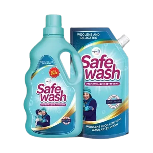 WIPRO Safe wash Liquid Detergent 1kg BTL + 1 kg PCH