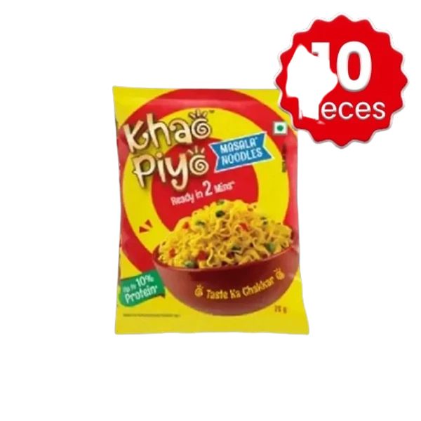 Khao Piyo Instant Masala Noodles - 70 gm X 10 - 70 Gm X 10