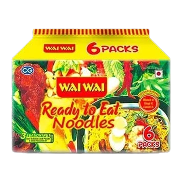 Wai Wai Noodles (6 In 1) Chicken - 420 gm - 420 gm