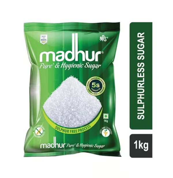 Madhur Pure & Hygienic Sulphurless Sugar - 1 kg