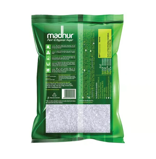 Madhur Pure & Hygienic Sulphurless Sugar - 1 kg