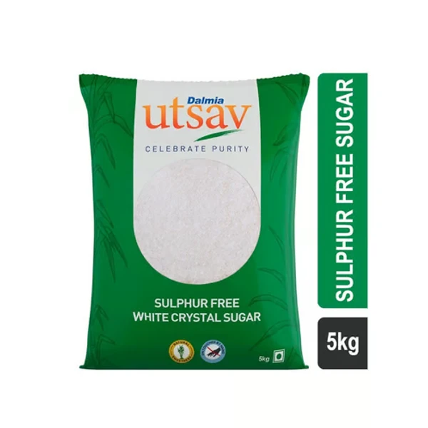 Dalmia Utsav White Crystal Sulphurless Sugar 5 kg - 5 Kg