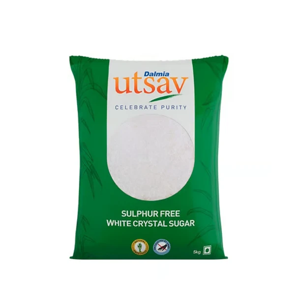 Dalmia Utsav White Crystal Sulphurless Sugar 5 kg - 5 Kg