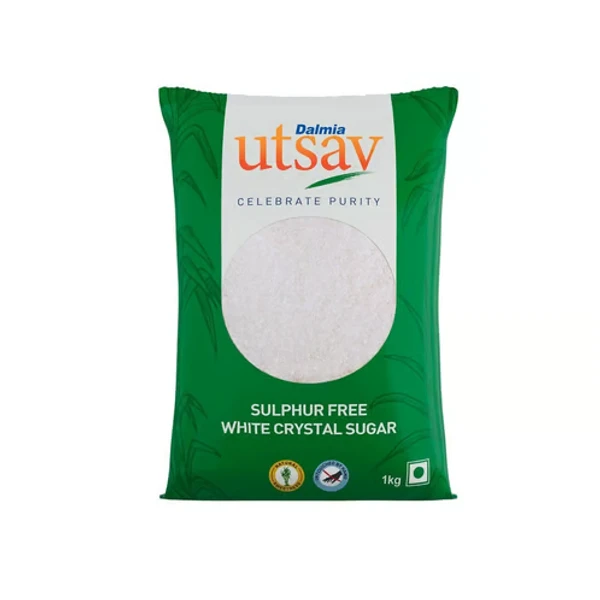 Dalmia Utsav White Crystal Sulphurless Sugar - 1 Kg