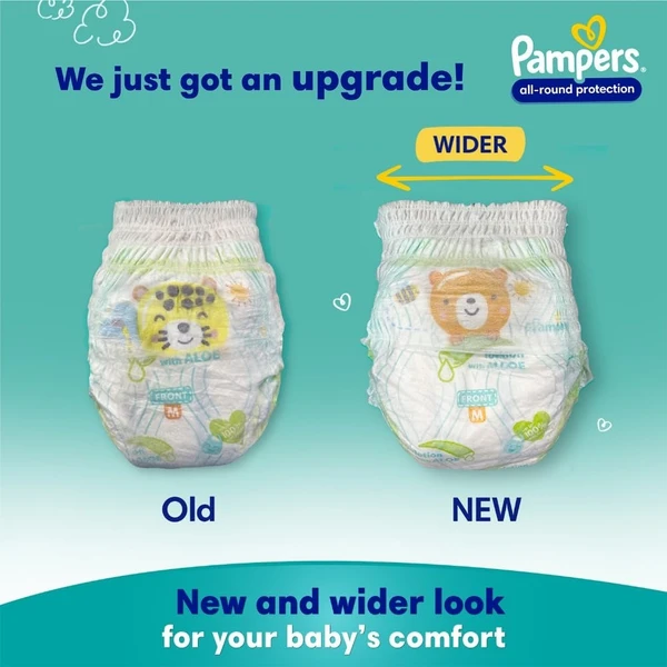 Pampers All Round Protection Pant Style Baby Diapers, Large (L), 20 Count, Anti Rash Blanket, Lotion with Aloe Vera, 9-14 Kg Diapers - 9-14 Kg Diapers