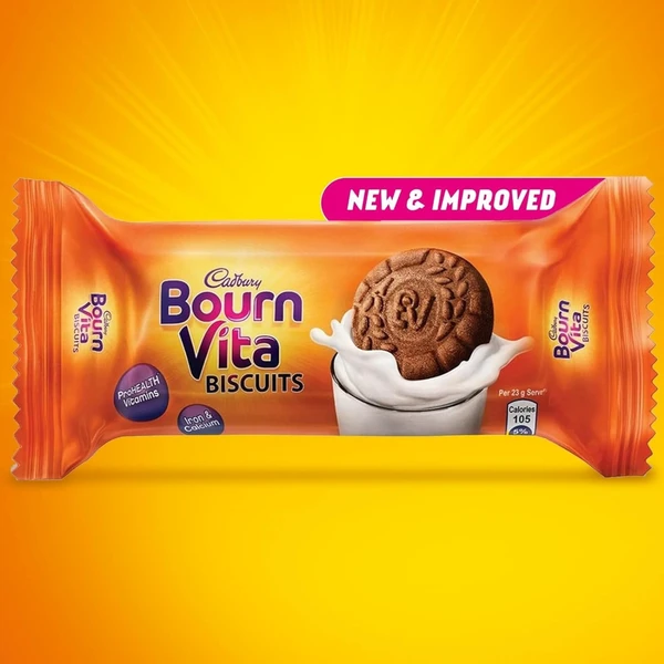 Cadbury Bournvita Biscuits New and Improved Chocolatey Cookies, Tiffin Pack, 250 g - 250 g (Pack of 1)