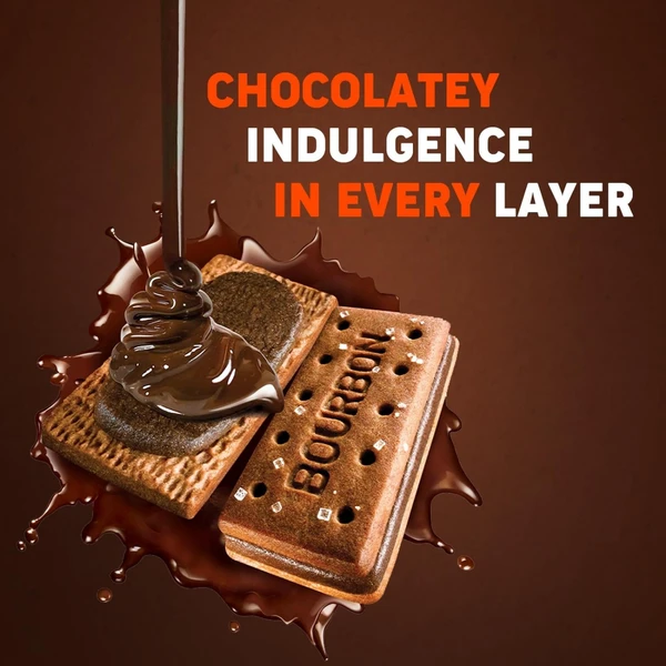 Britannia The Original Bourbon - Creme Biscuit with Chocolate | 150gm | Chocolatey Indulgence in Every Layer - 