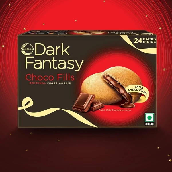 Sunfeast Dark Fantasy Choco Fills, 300g, Original Filled Cookies with Choco Creme - 300 g (Pack of 1)