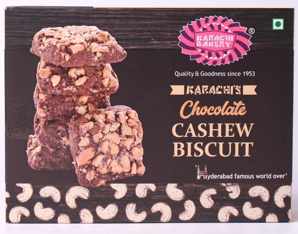 Karachi Bakery Chocolate Cashew Biscuits, 400g - Chocolate Cashew