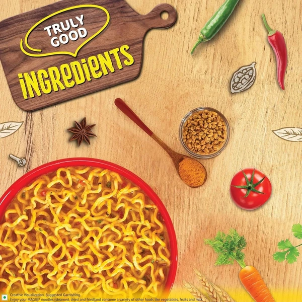 MAGGI 2-minute Instant Noodles, Masala Noodles with Goodness of Iron, Made with Choicest Quality Spices, Favourite Masala Taste, 70g (Pack of 18) - Pack of 18 (Rs. 252), Non-Returnable