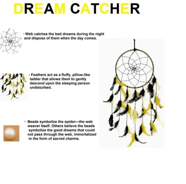 Dream Catcher Wall Hanging  Home Decor Car Hanging Decorative Height 49CM,Multicolor (Pack of 1)