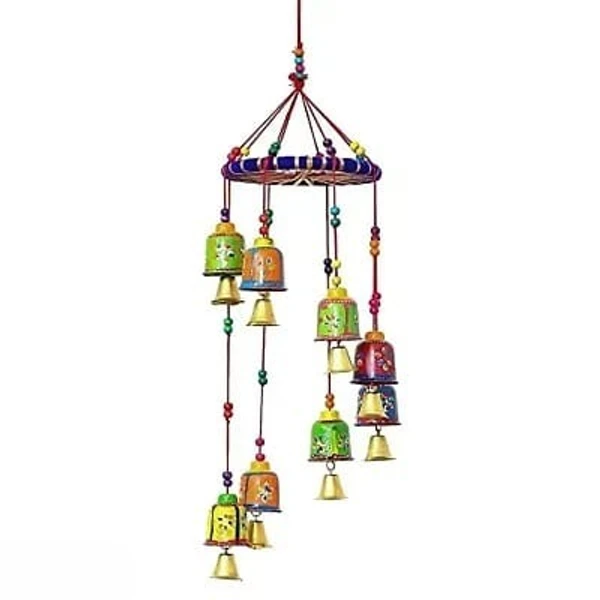 Jingel bell Handmade Rajasthani Bell With Wood for balcony wall door hanging decoration home deacute;cor set of 1