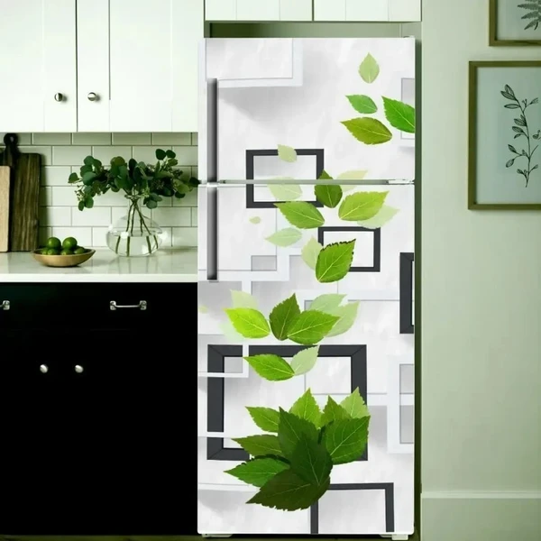 Self Adhesive Fridge Sticker Single/Double Door Full Size (160x60) Cm Fridge Stickers | Refrigerator Wall Stickers for Kitchen Decoration | Sticker for Fridge Door (BoxNLeaves)