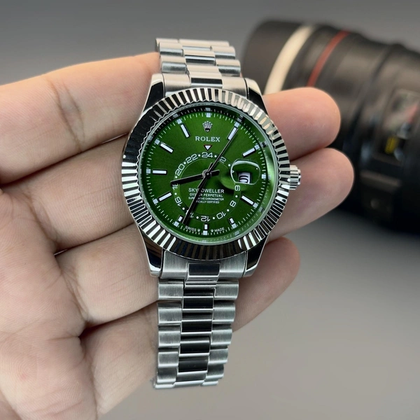 Rolex Sky-Dweller Silver with Green Dial - Men's Watch