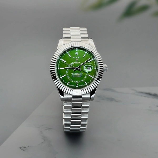 Rolex Sky-Dweller Silver with Green Dial - Men's Watch