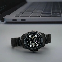 Fossil Black Round Dial Men's Watch
