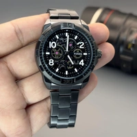 Fossil Black Round Dial Men's Watch