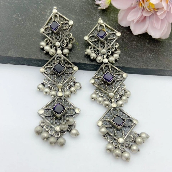 Elegant 92.5 Sterling Silver Earrings with Hallmark
