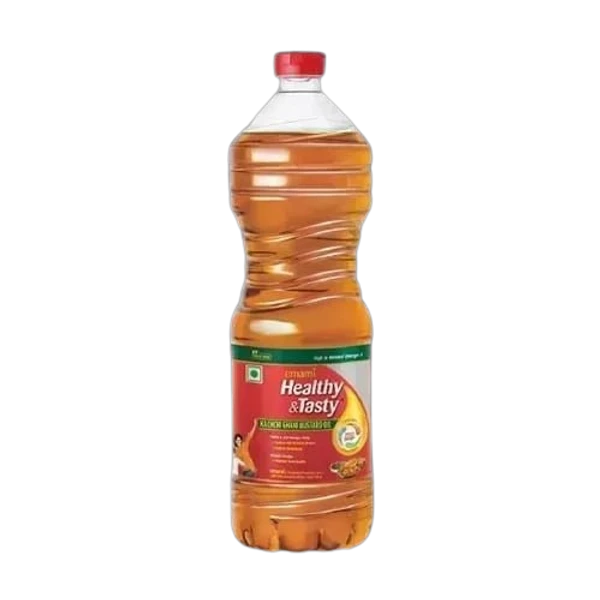 Emami Healthy & Tasty Kachi Ghani Mustard Oil (Bottle) - 1 ltr