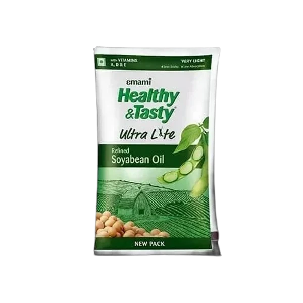 Emami Healthy & Tasty Refined Soyabean Oil (Pouch) - 1 ltr