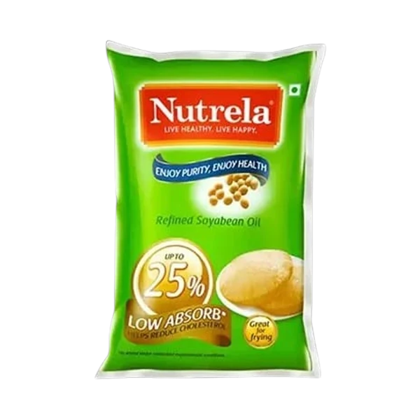 Nutrela Refined Soyabean Oil - 900 gm - 1 ltr