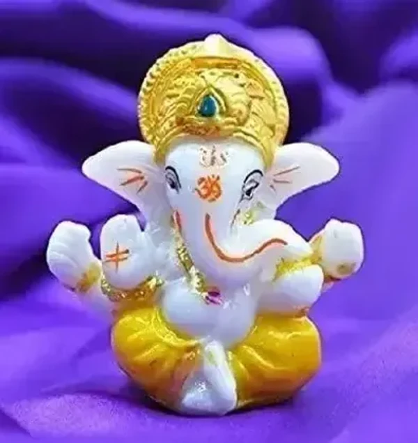 White & Gold Ganesha Ji