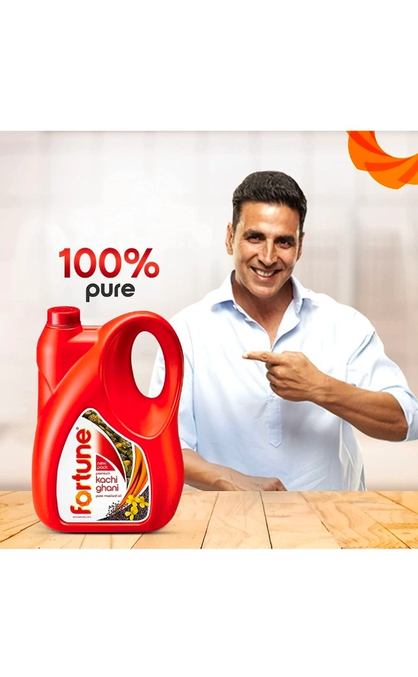 Fortune Premium Kachi Ghani Pure Mustard Oil, 5 Ltr Jar