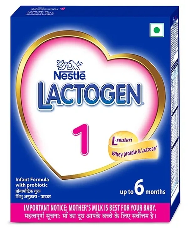 Nestle LACTOGEN 1 Infant Formula Powder - Upto 6 months, Stage 1, 400g Bag-in-Box Pack