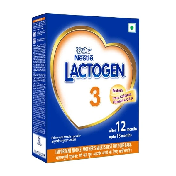 Nestlé LACTOGEN 3 Follow-Up Infant Formula Powder (After 12 months), Stage 3 - 400g Bag-In-Box Pack