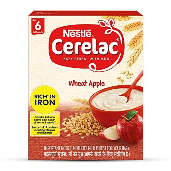Nestle Cerelac Wheat Apple Cereal (300 g, 6+Months)