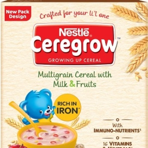 Nestle Ceregrow Multigrain Cereal with Milk and Fruits Cereal (300 g, 24+ Months)