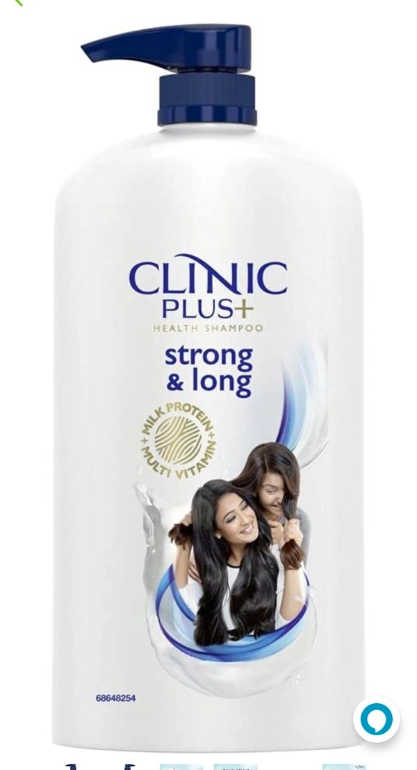 Clinic Plus Strong & Long Shampoo 1 L, With Milk Proteins & Multivitamins for Healthy and Long Hair - Strengthening Shampoo for Hair Growth