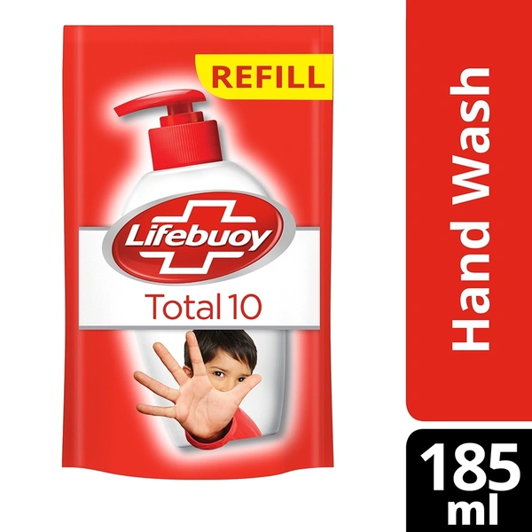 Lifebuoy Total 10 Activ Silver Formula Handwash, 555 ml Refill Pack (3 x 185 ml)