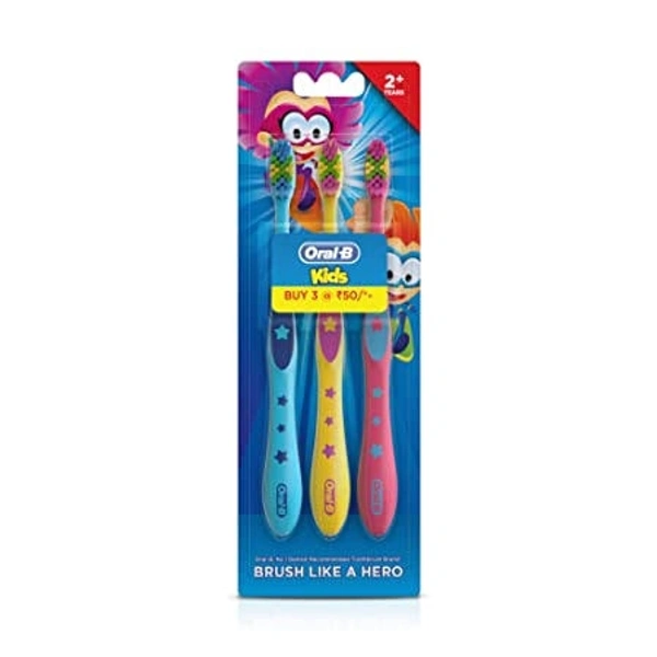 Buy Oral B Kids manual Toothbrush, Extra Soft (,Multicolor,Pack of ...