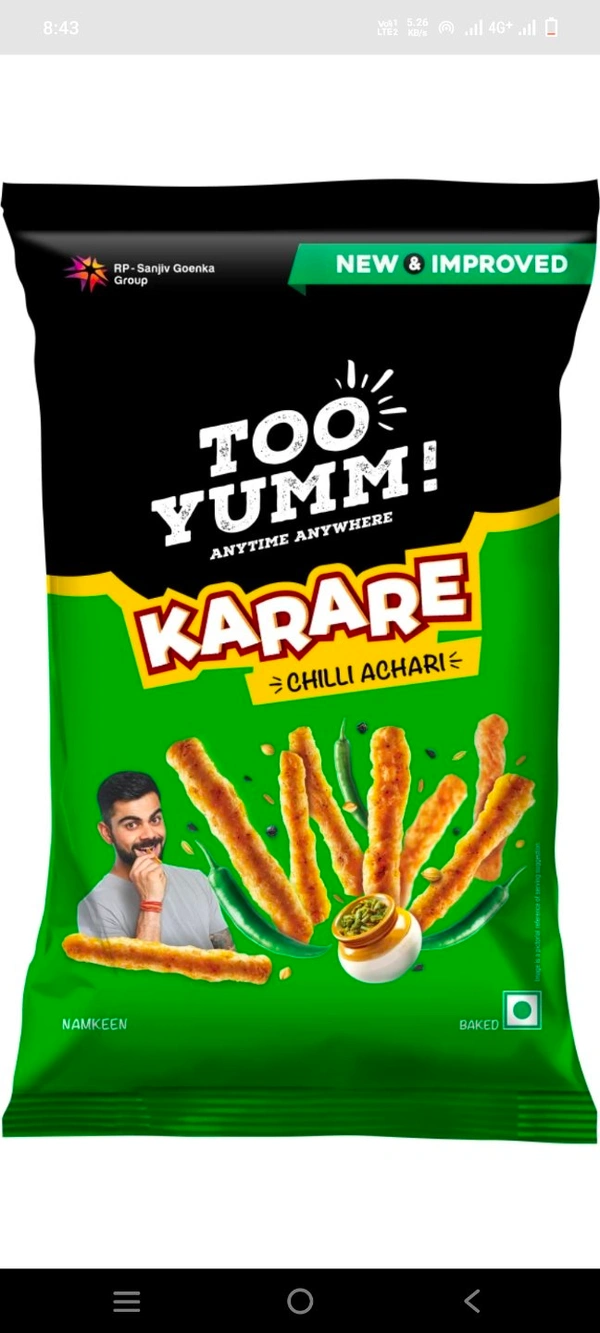 Too Yumm! Karare Chilli Achari Chips (75 g)