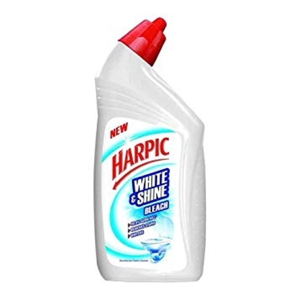 Harpic White & Shine Bleach Liquid Toilet Cleaner, 500 ml